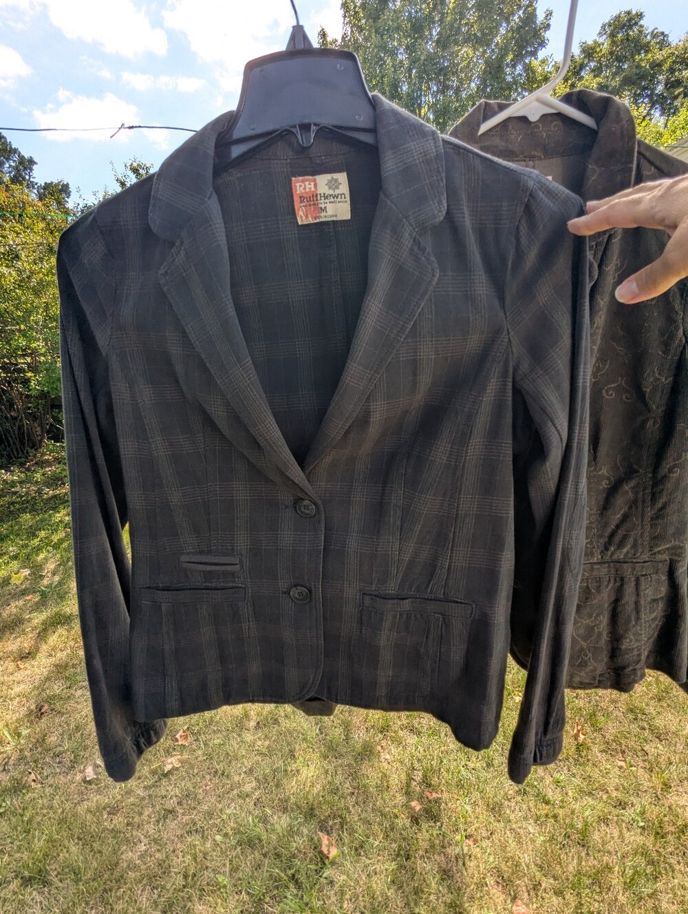 RUFF HEWN Pair of Cotton Jackets, Plaid & Corduroy, Wmn Sz M, EUC!!!
